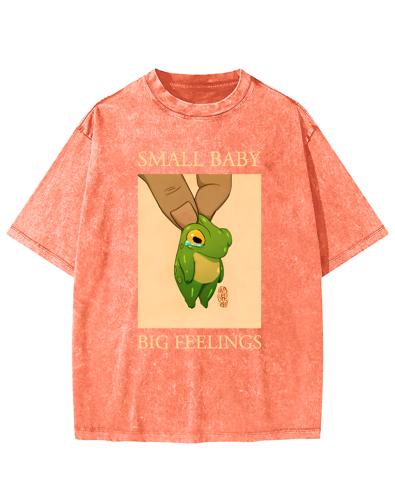 SAMLL BABY BIG FEELINGS  Vintage Washed T-shirt