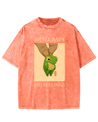 SAMLL BABY BIG FEELINGS  Vintage Washed T-shirt