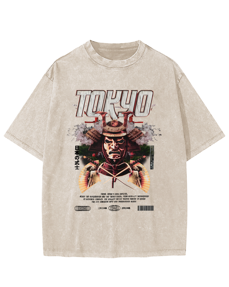 Tokyo Samurai Vintage Washed T-shirt