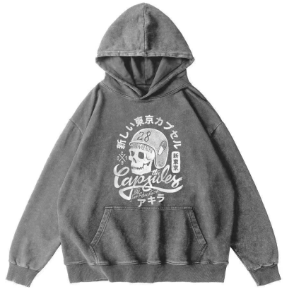 New Tokyo Motorcycle Race Vintage Distressed Hoodie-Zazasy