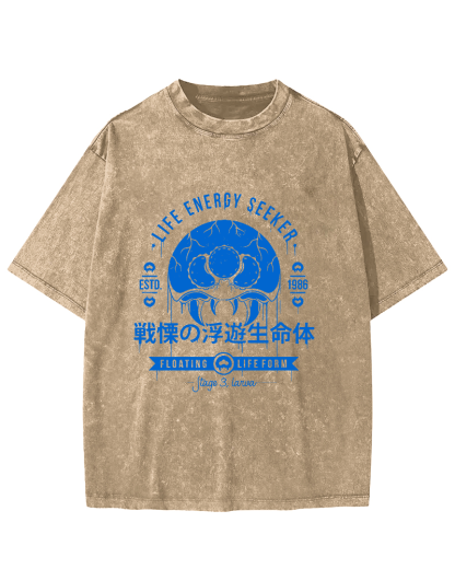 Life Energy Seeker Vintage Washed T-shirt-Zazasy