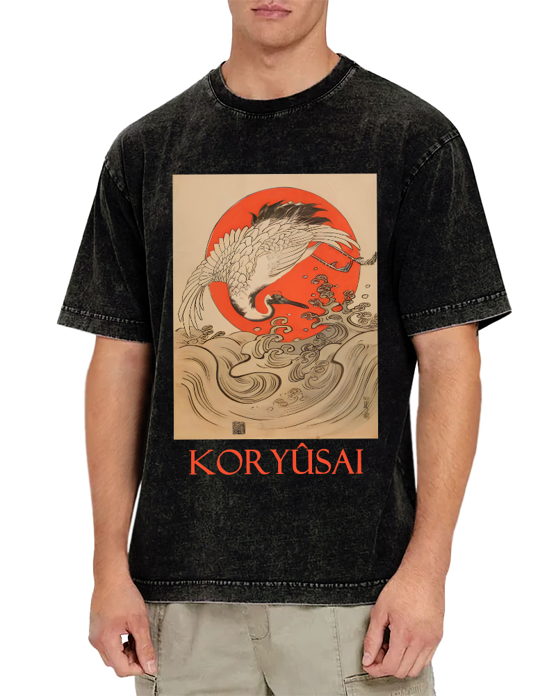 Koryusai Vintage Washed T-shirt-Zazasy