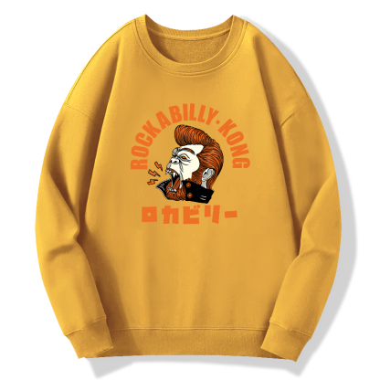 Rock and roll King Kong Cotton Pullover Sweatshirt