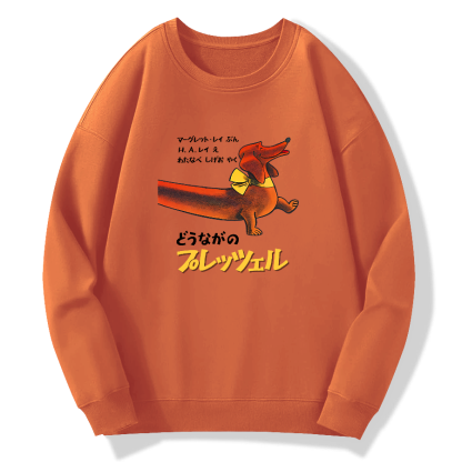 Japanese style sausage dog Cotton Pullover Sweatshirt