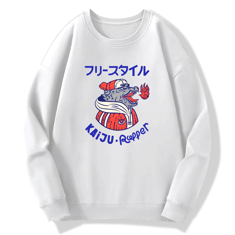 KAIJU RAPPER Cotton Pullover Sweatshirt