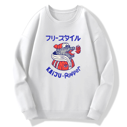KAIJU RAPPER Cotton Pullover Sweatshirt