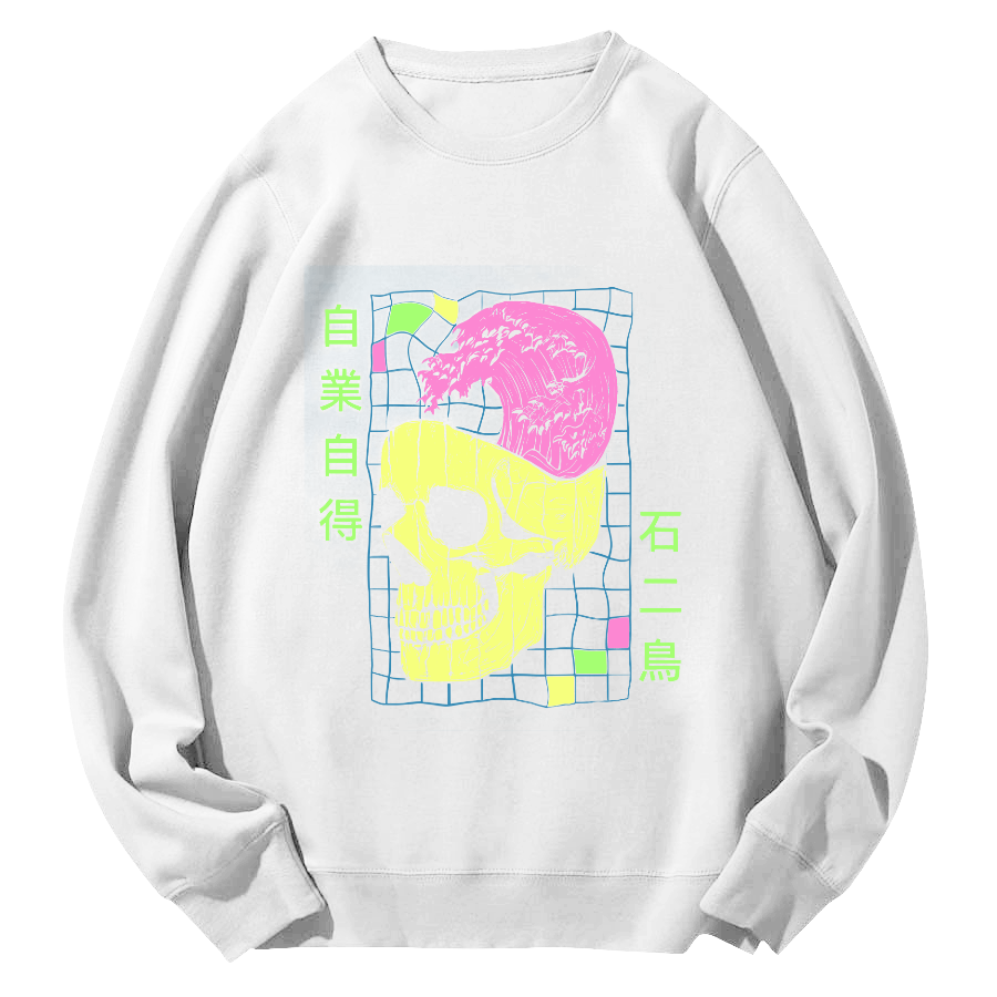 Self Pleasure Japanese Style Round Neck Sweatshirt-Zazasy