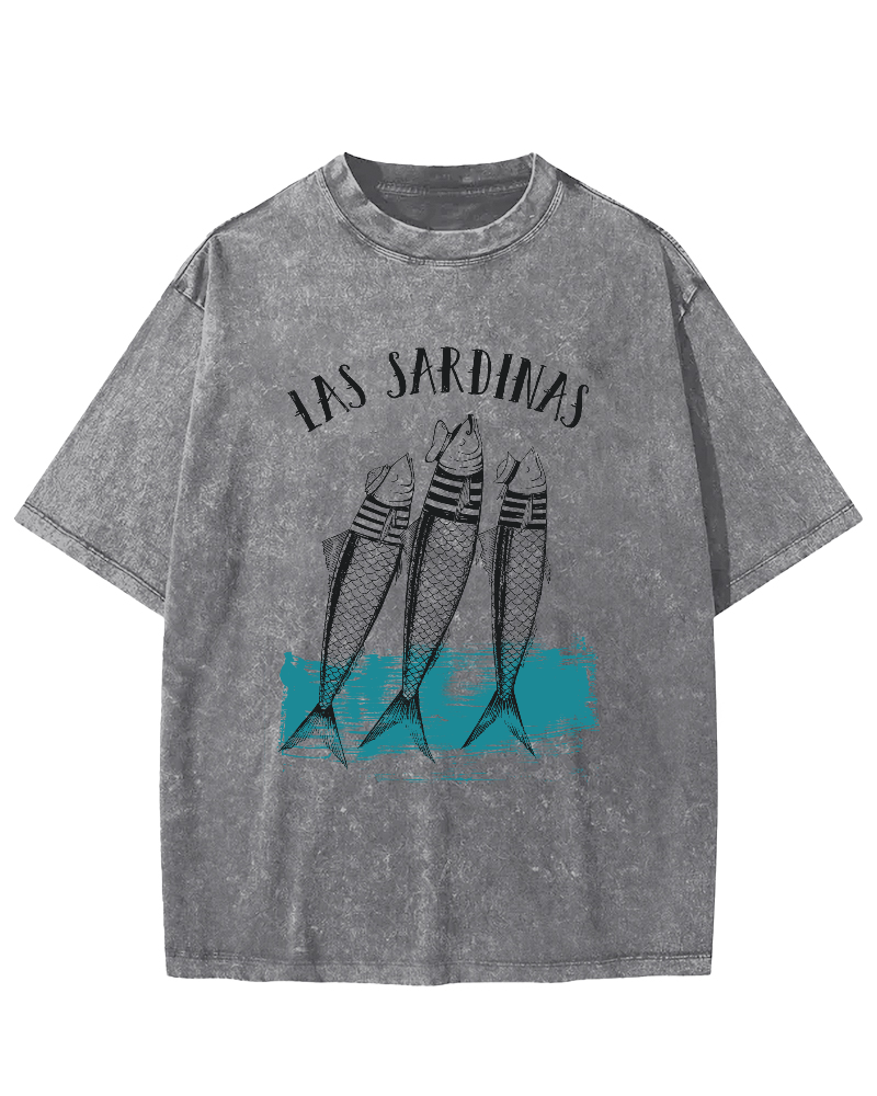 Las Sardinas Vintage Washed T-shirt