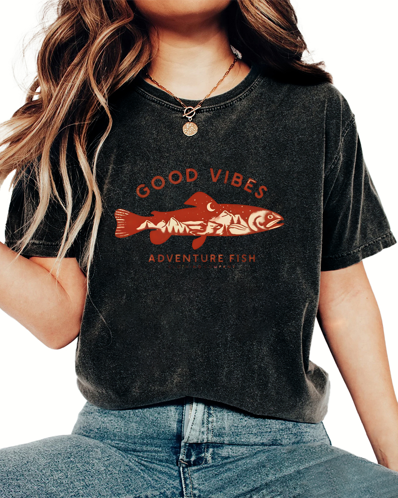 Salmon Japanese style Vintage Distressed T-shirt-Zazasy