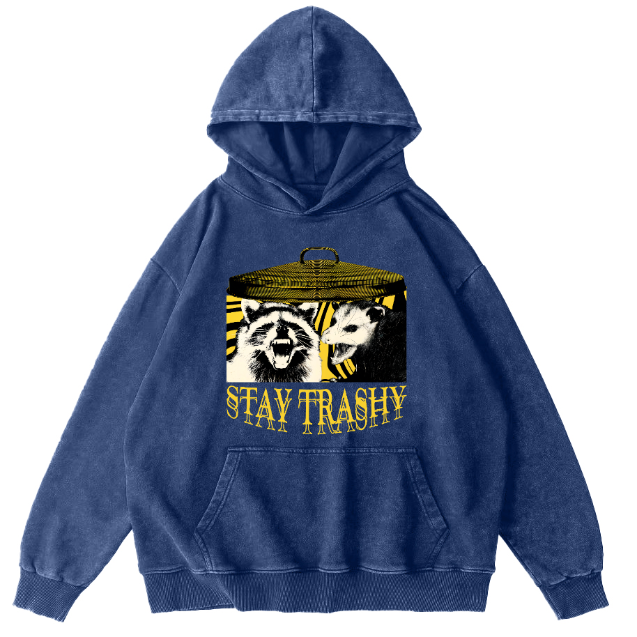 Raccoons and Mice Vintage Distressed Hoodie-Zazasy