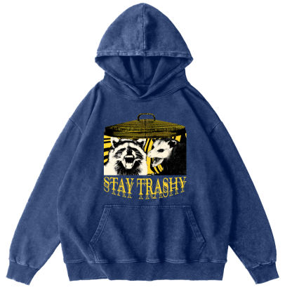 Raccoons and Mice Vintage Distressed Hoodie-Zazasy