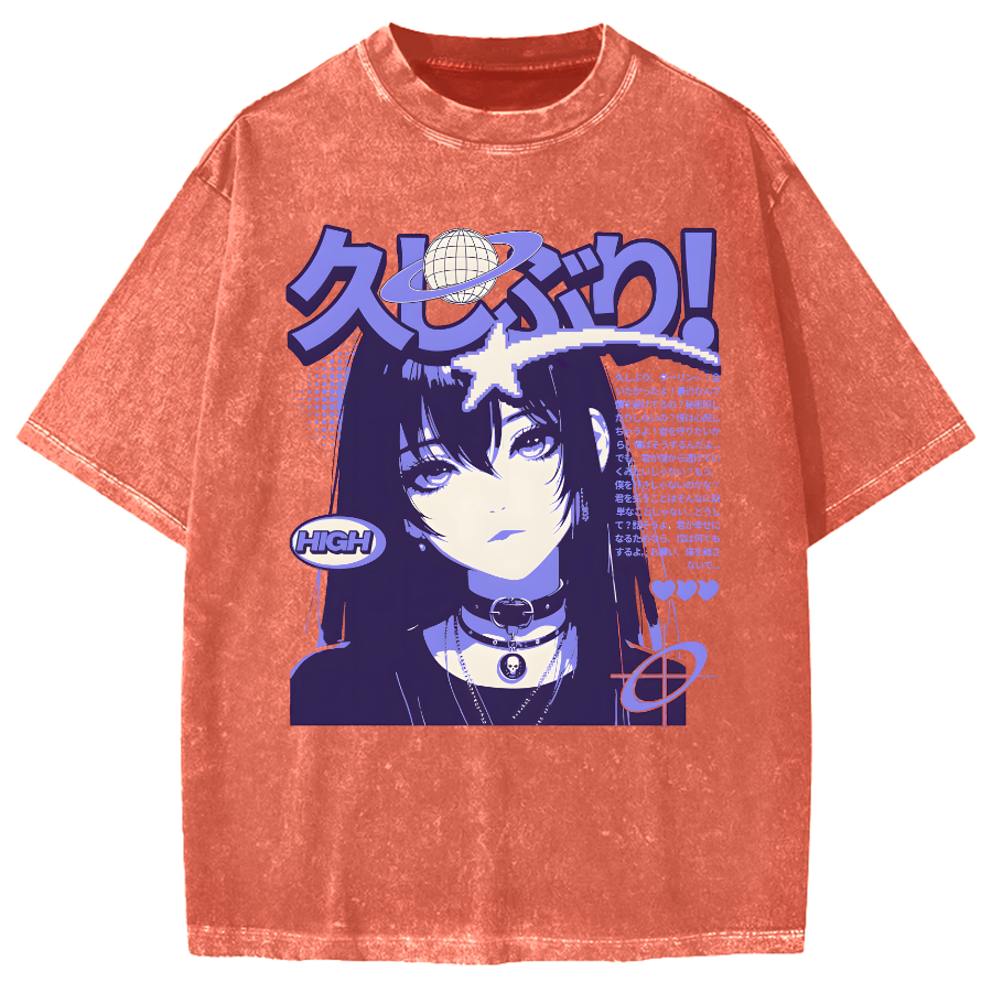 Japanese Manga Vintage Washed T-shirt