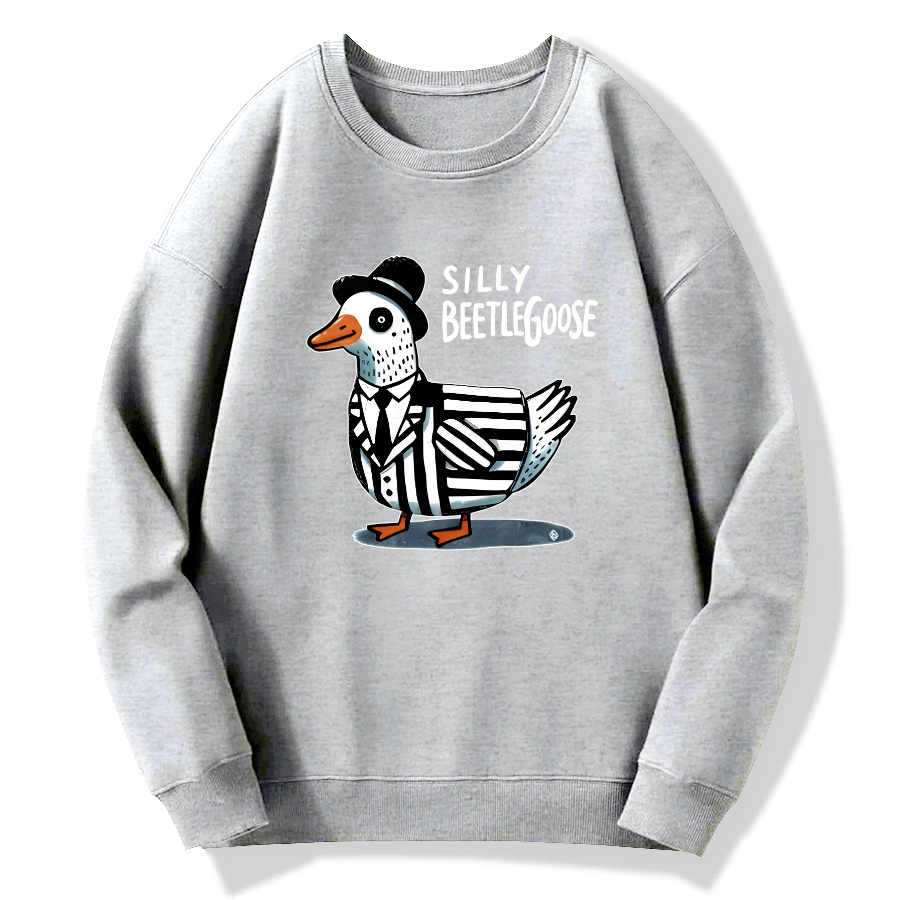 Beetle Goose Cotton Pullover Sweatshirt