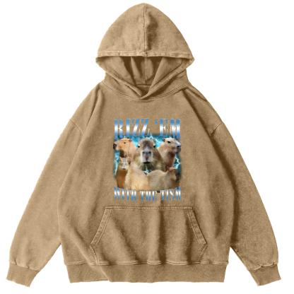 Rizz Em With The Tish Vintage Washed Hoodie-Zazasy