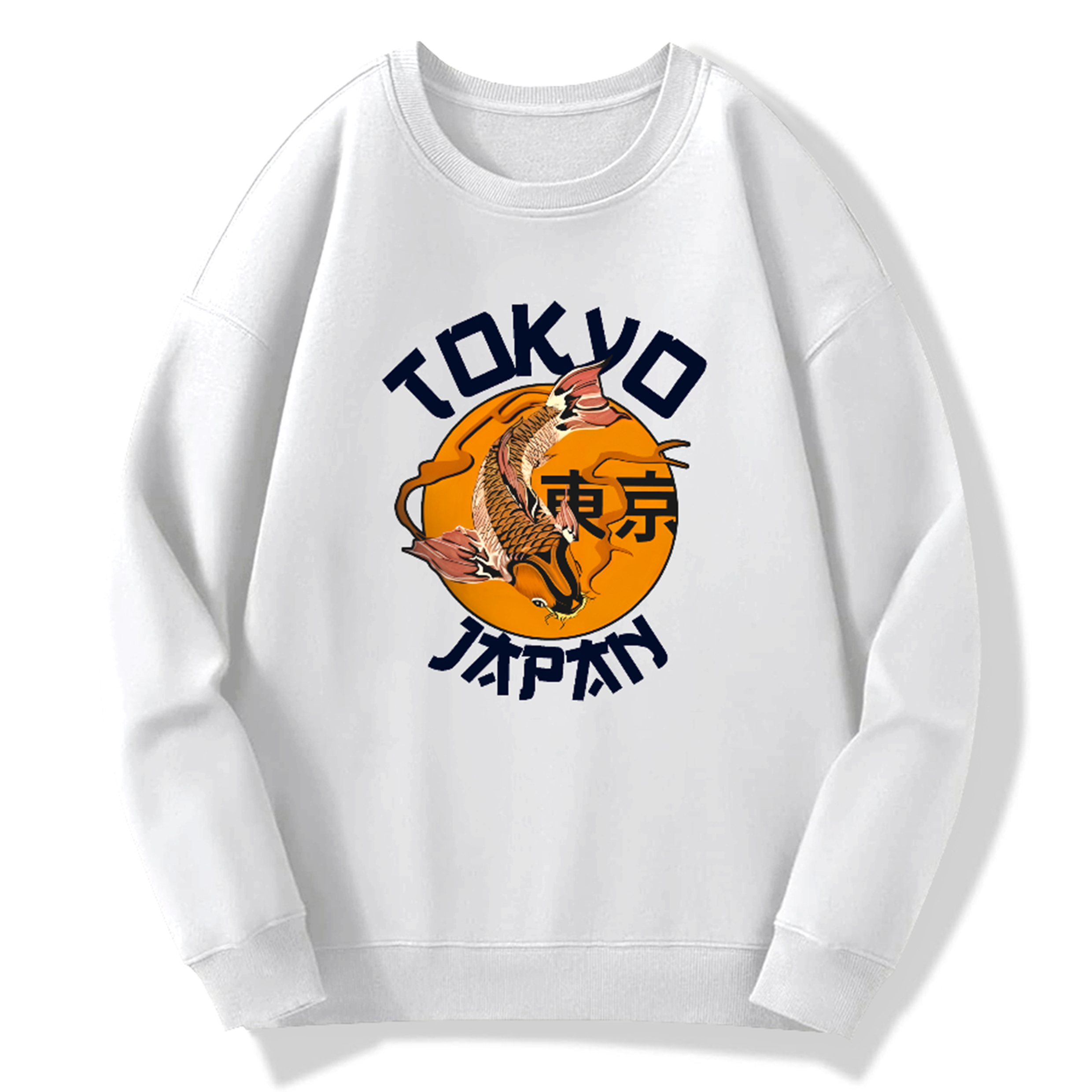 Japanese Tokyo Koi Cotton Pullover Sweatshirt