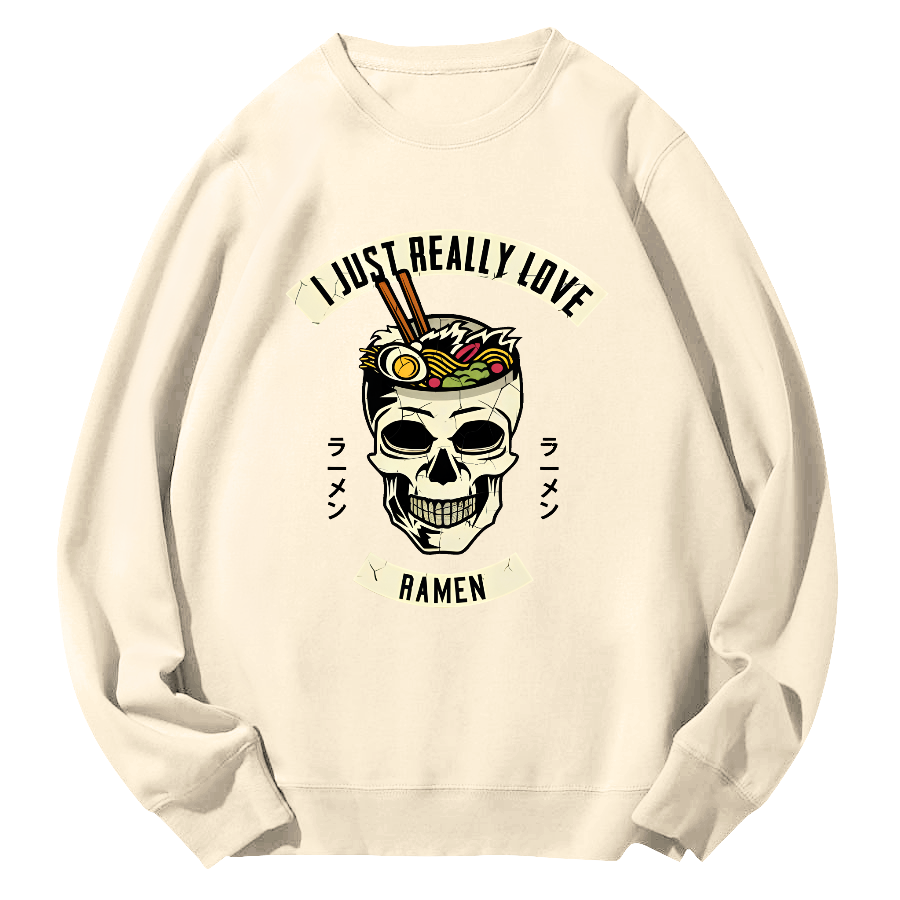 I like Sushi Round Neck Sweatshirt-Zazasy