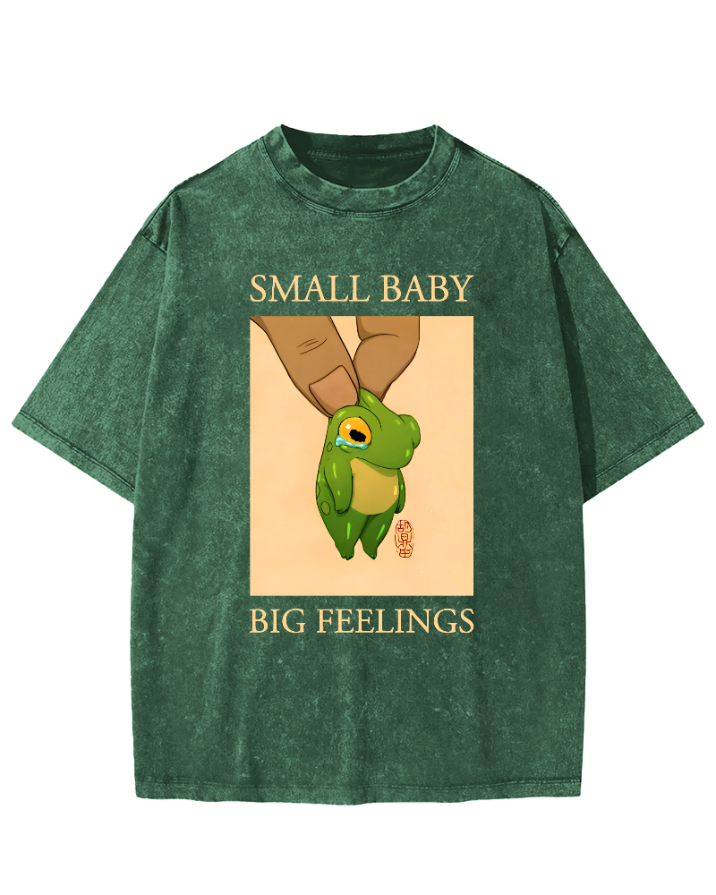 SAMLL BABY BIG FEELINGS  Vintage Washed T-shirt