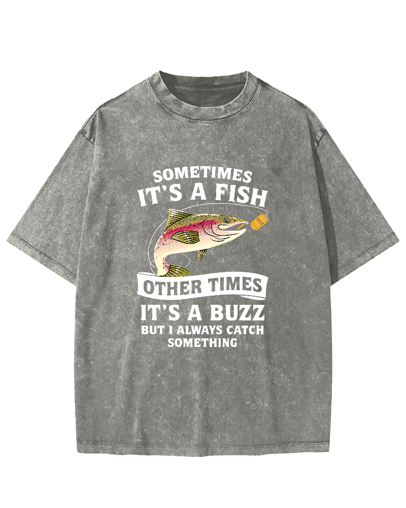 Fishing Enthusiasts Leisure Vintage Distressed T-shirt-Zazasy