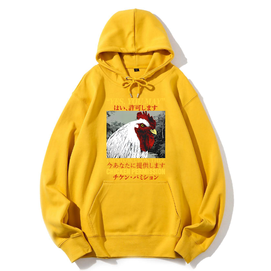Chicken Permission Cotton Hoodie