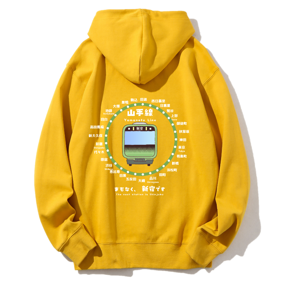 Yamanote Line Map & Info Cotton Hoodie
