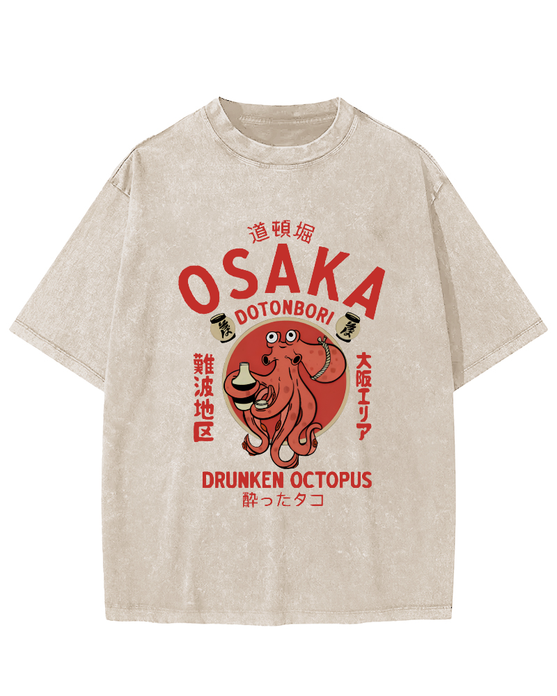 OSAKA Japan Vintage Washed T-shirt