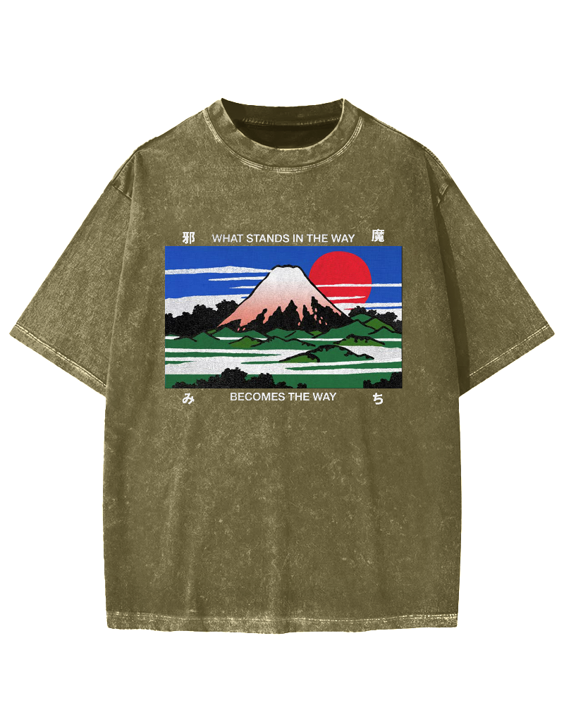 What stand in the way become the way Japanese proverbs Vintage Washed T-shirt