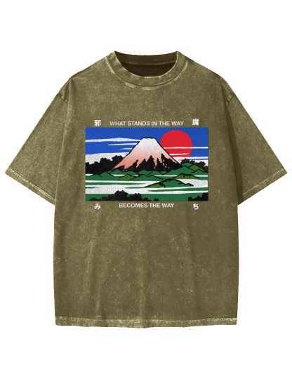 What stand in the way become the way Japanese proverbs Vintage Washed T-shirt
