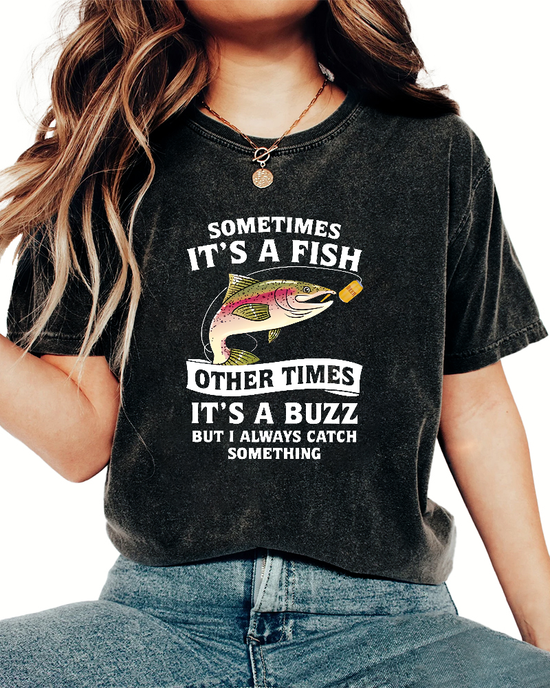 Fishing Enthusiasts Leisure Vintage Distressed T-shirt-Zazasy