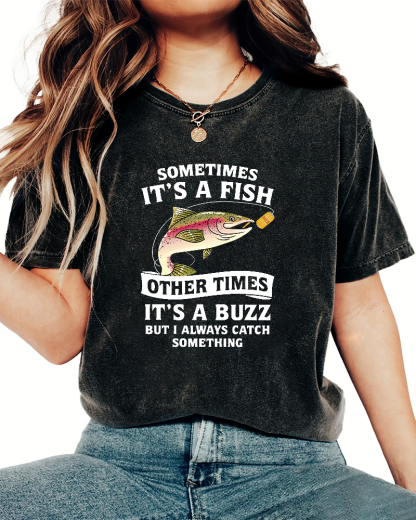 Fishing Enthusiasts Leisure Vintage Distressed T-shirt-Zazasy