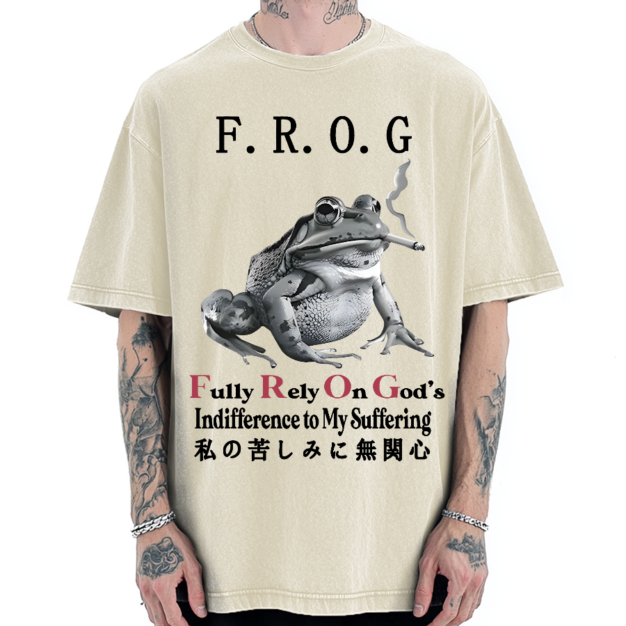 Indifferent Frog Vintage Washed T-shirt
