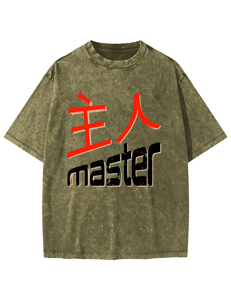Master  Vintage Washed T-shirt-Zazasy