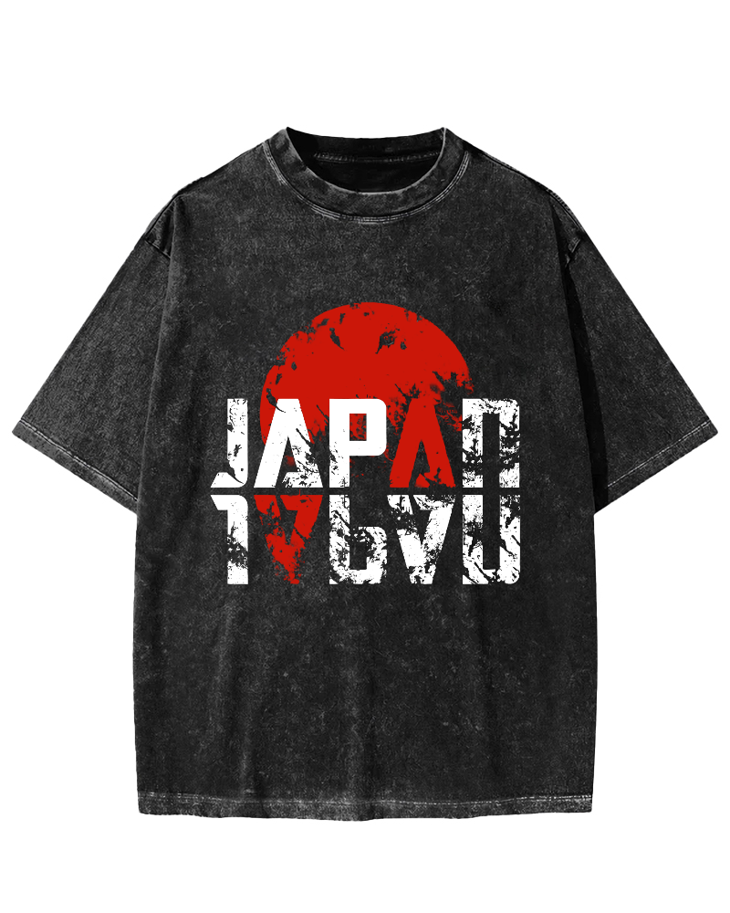 Japan Vintage Washed T-shirt-Zazasy