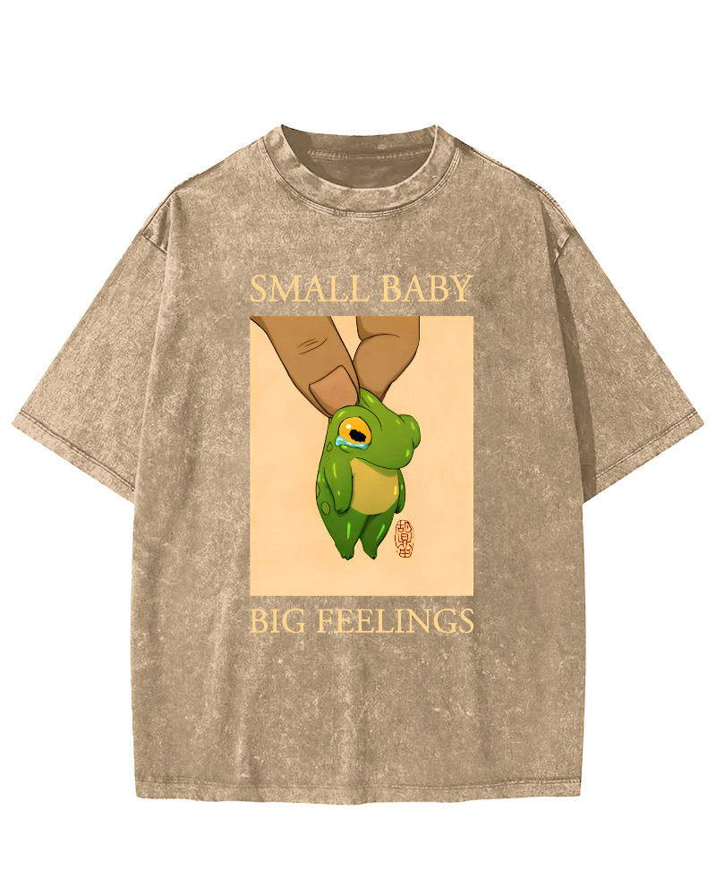 SAMLL BABY BIG FEELINGS  Vintage Washed T-shirt