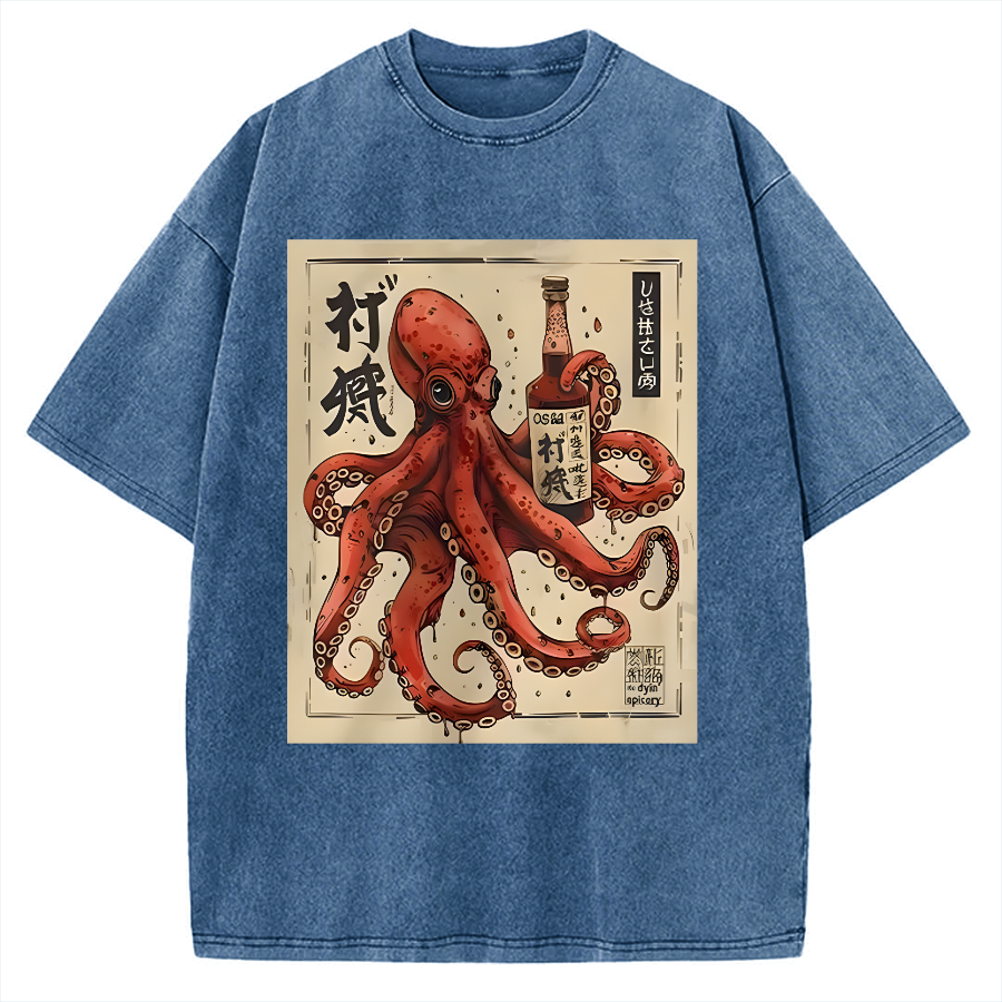 Osaka Saké Octopus Vintage Washed T-shirt