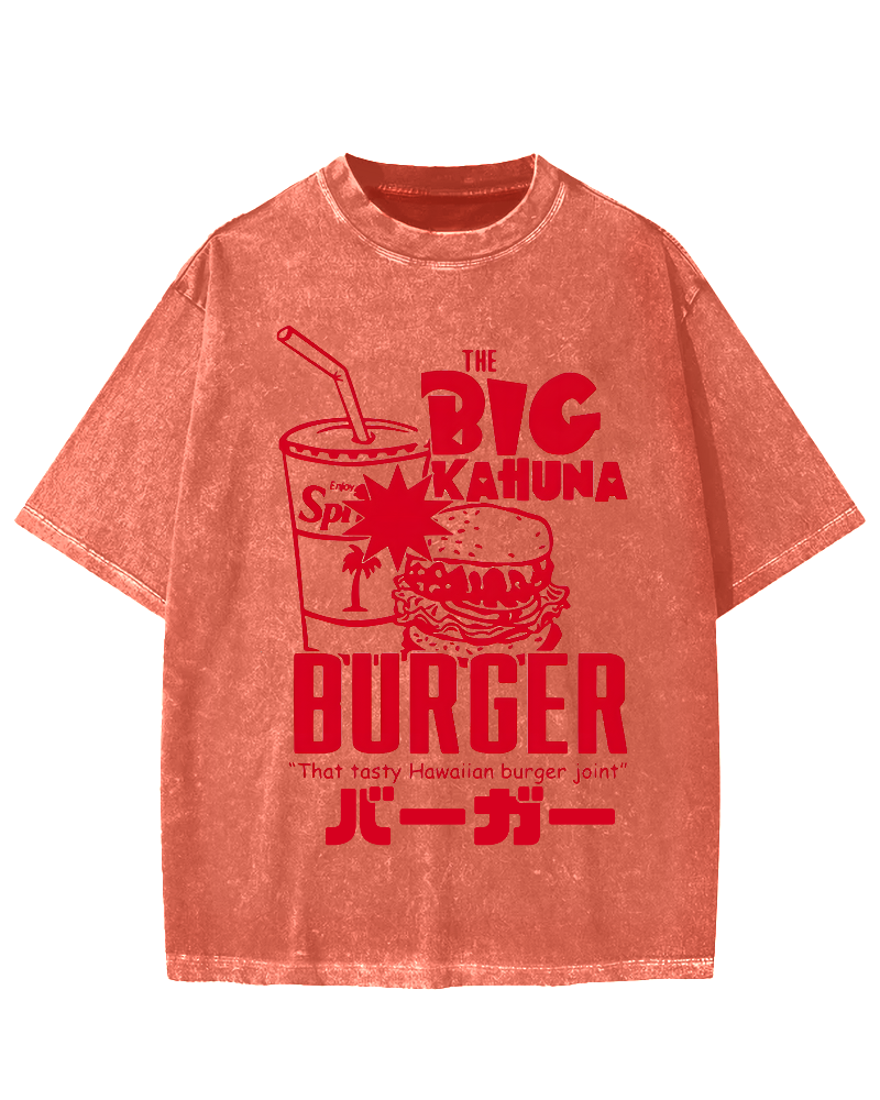Tasty Hawaiian Burger Vintage Washed T-shirt