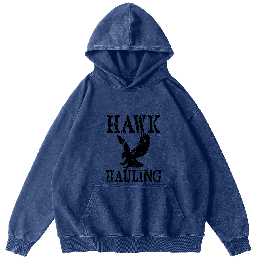 Retro Eagle Pattern Vintage Distressed Hoodie-Zazasy