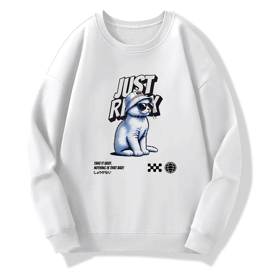 Just Relax Cotton Pullover Sweatshirt