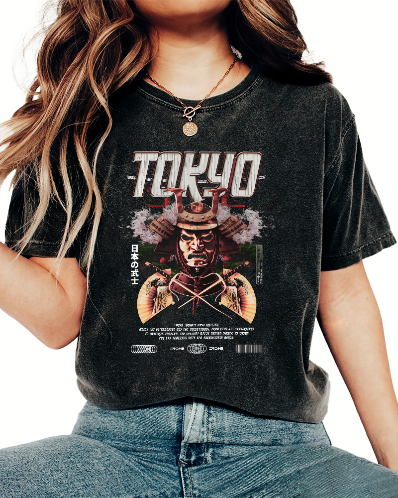 Tokyo Samurai Vintage Washed T-shirt