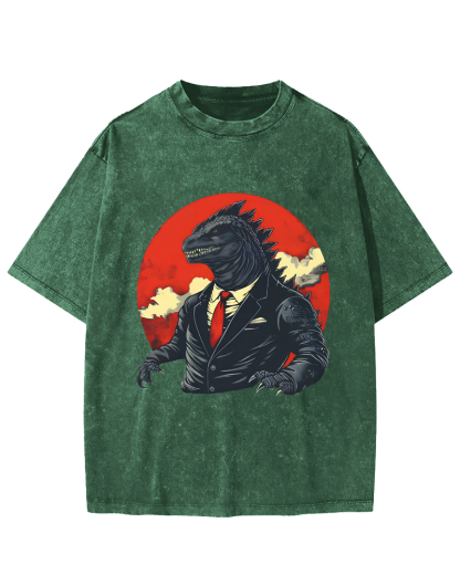 Lizard Monster Japanese Vintage Washed T-shirt