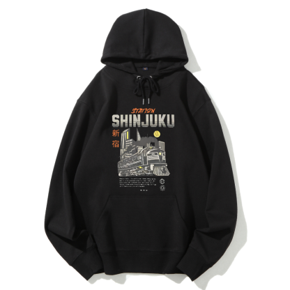 Shinjuku, Tokyo Cotton Hooded Sweatshirt