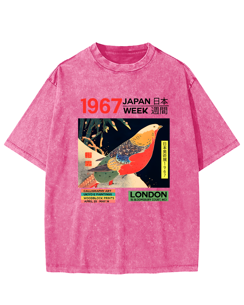 Japanese Art Exhibition Vintage Washed T-shirt