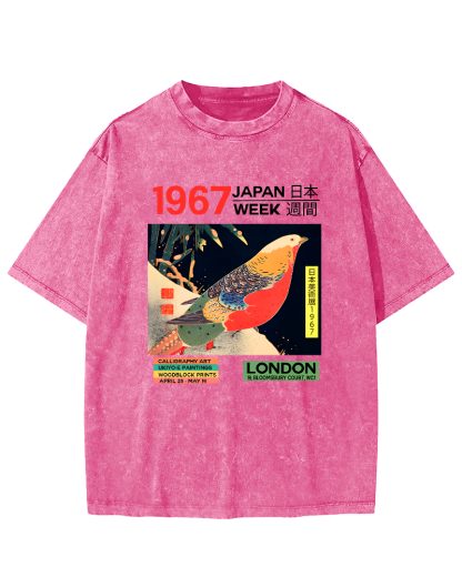 Japanese Art Exhibition Vintage Washed T-shirt