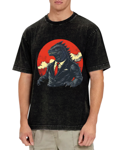 Lizard Monster Japanese Vintage Washed T-shirt