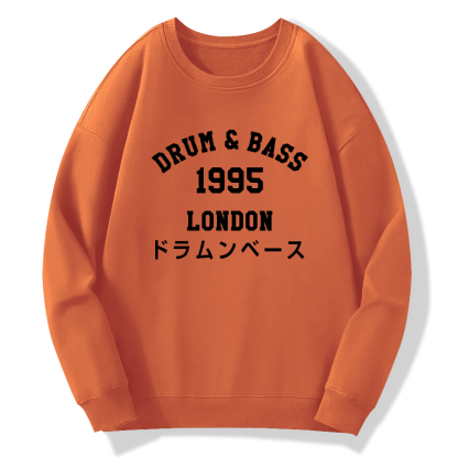 Drum & Bass 1995 Cotton Pullover Sweatshirt