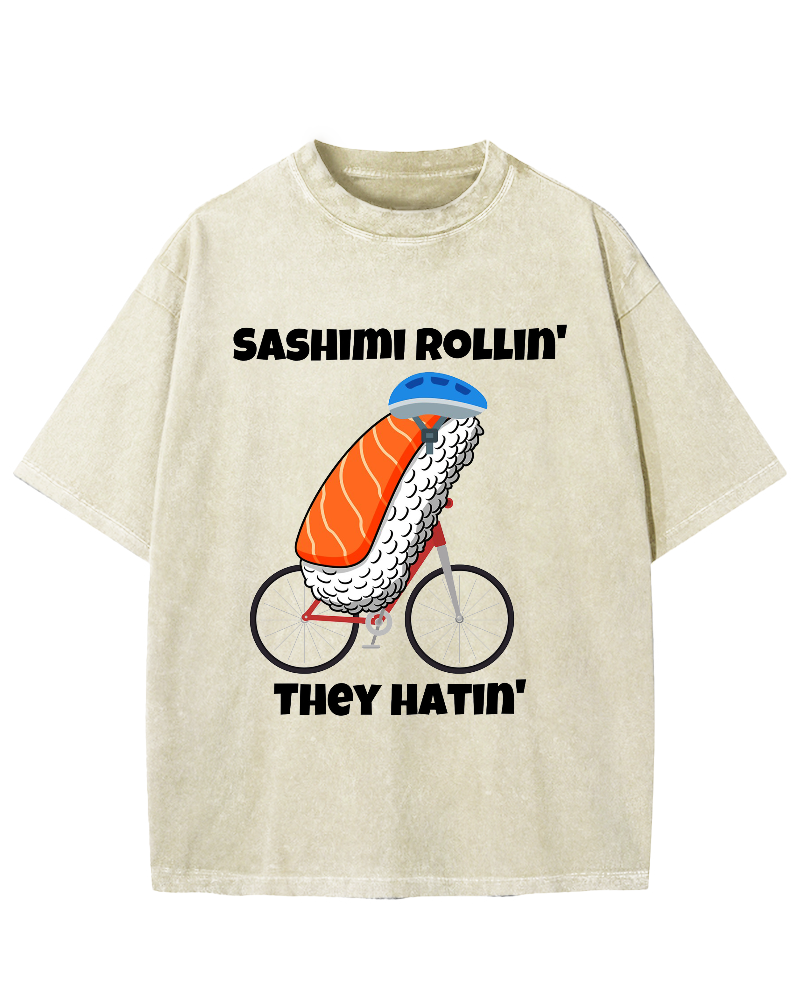 Sashimi Rollin' They Hatin' Vintage Washed T-shirt