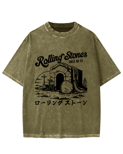 Rolling Stones Funny Easter Vintage Washed T-shirt