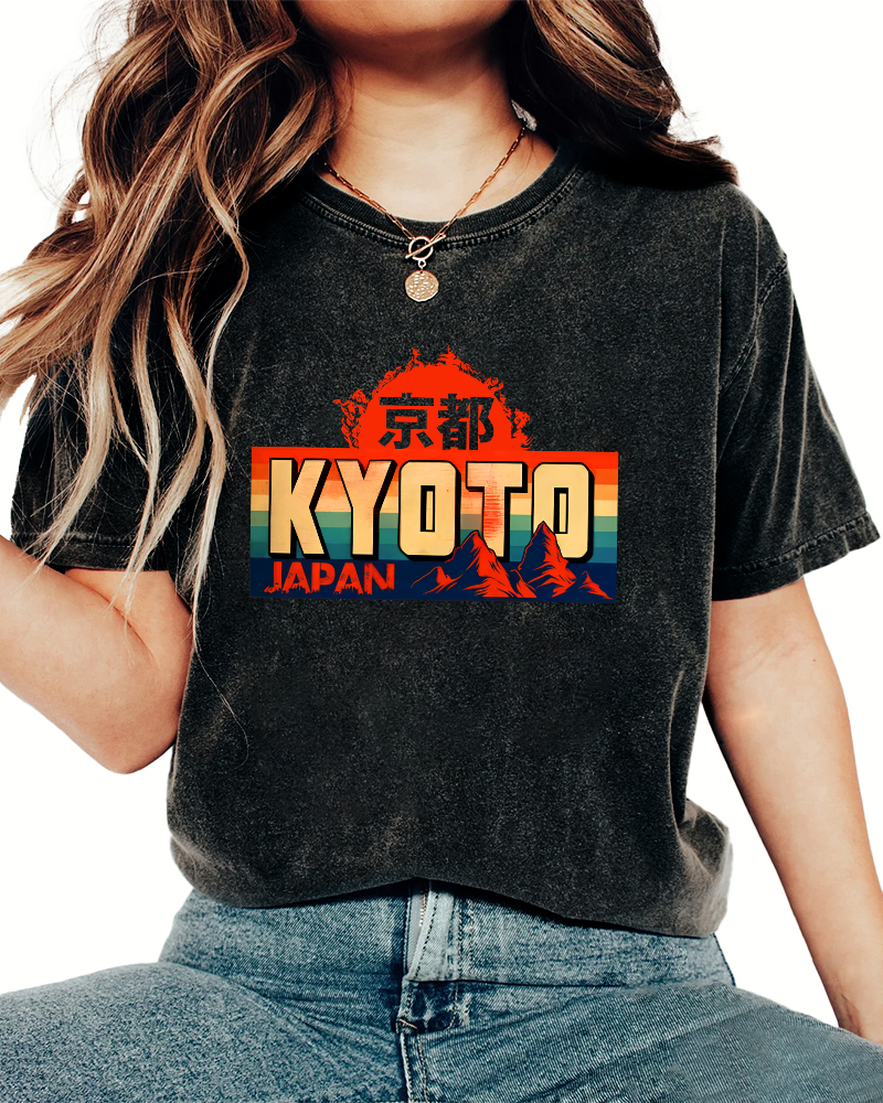 Kyoto Vintage Washed T-shirt-Zazasy