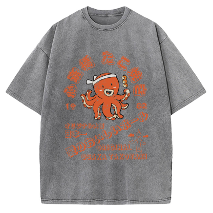 Osaka Shinsaibashi Takoyaki 1982 Vintage Washed T-shirt