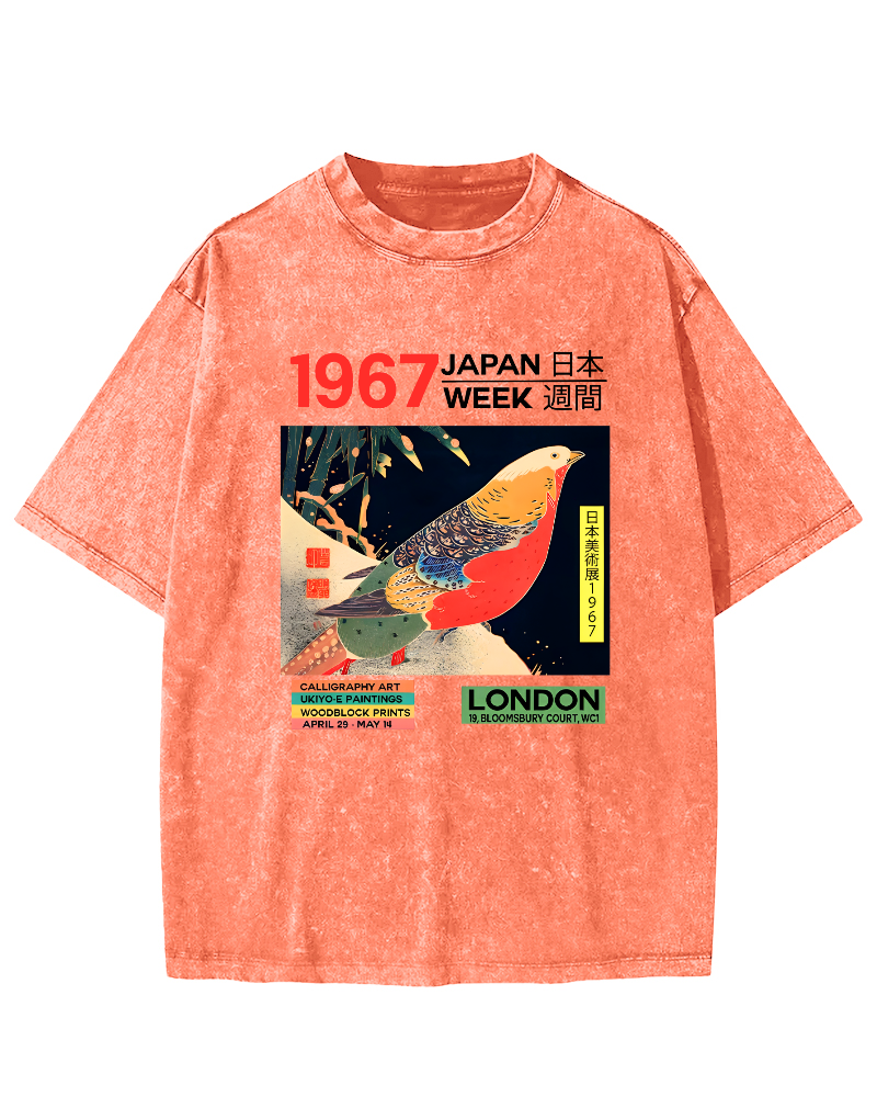 Japanese Art Exhibition Vintage Washed T-shirt