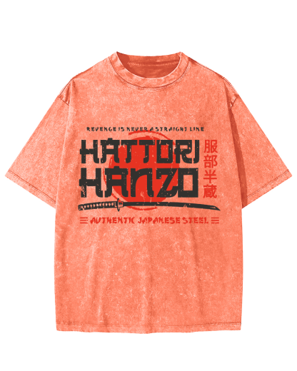 Hattori Hanzo  Vintage Washed T-shirt-Zazasy